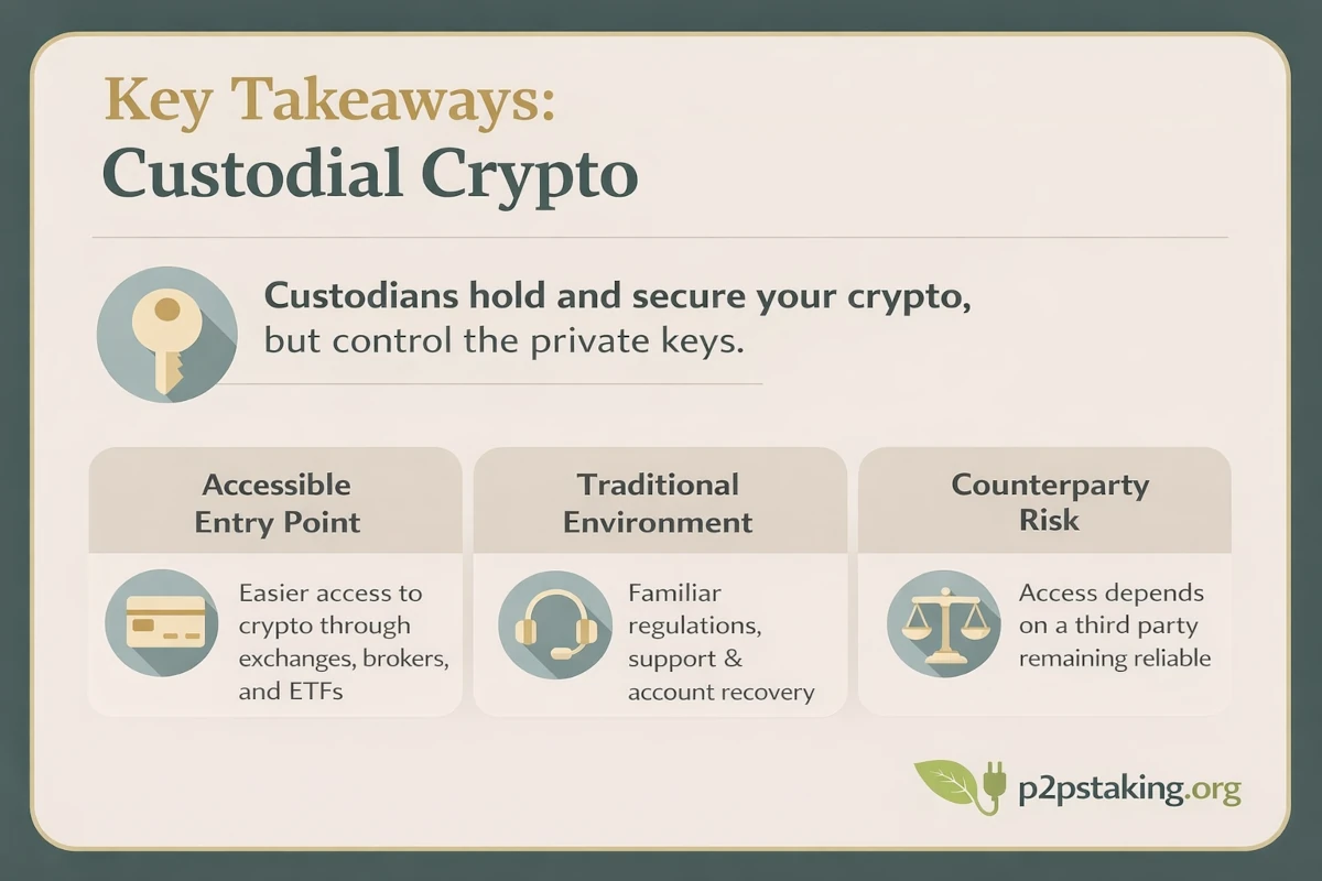 Crypto on Exchanges, Brokers & ETFs: Custodial Crypto Explained
